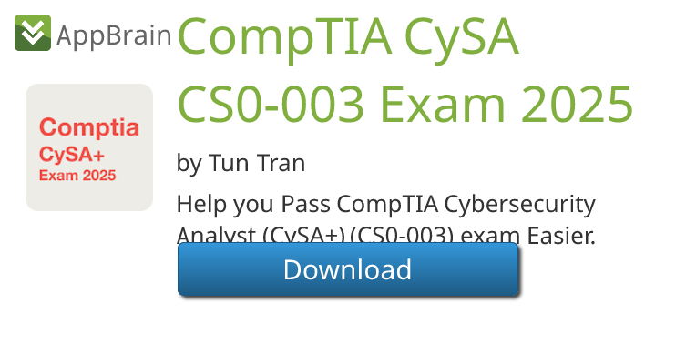 CompTIA CySA CS0 003 Exam 2024 for Android Free App Download CompTIA CySA CS0 003 Exam 2024 for Android Free App Download