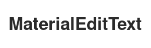 MaterialEditText Android Library Icon