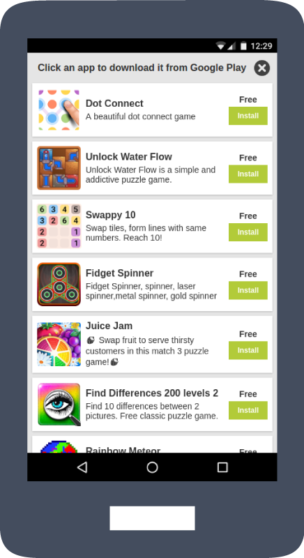 Offerwall ad preview